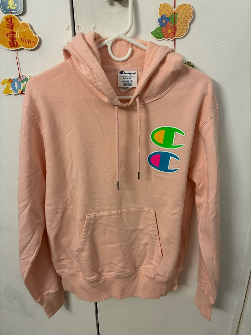 Kids Peach Champion Hoodie